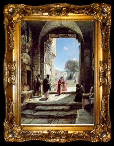 framed  unknow artist Arab or Arabic people and life. Orientalism oil paintings 124, ta009-2